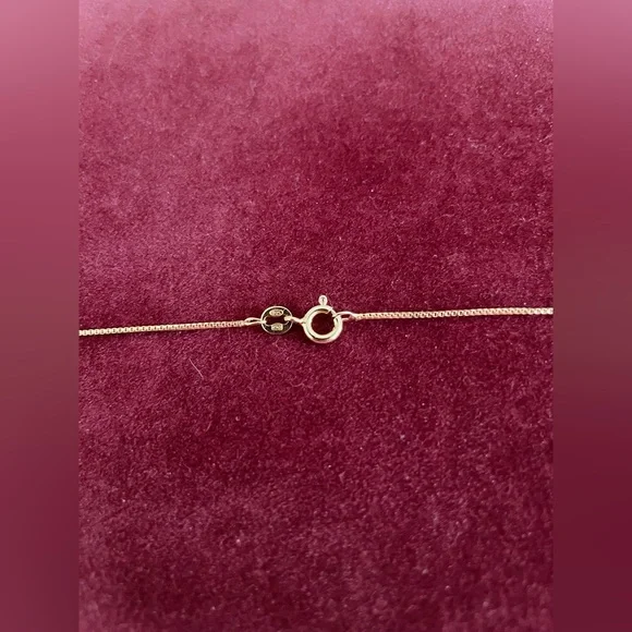 14k gold vermeil box chain - Picture 3 of 5